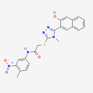 2-{[5-(3-hydroxy-2-naphthyl)-4-methyl-4H-1,2,4-triazol-3-yl]thio}-N-(4-methyl-3-nitrophenyl)acetamide