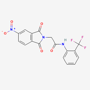 2-(5-nitro-1,3-dioxo-1,3-dihydro-2H-isoindol-2-yl)-N-[2-(trifluoromethyl)phenyl]acetamide