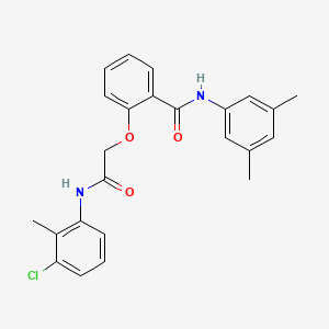 2-{2-[(3-chloro-2-methylphenyl)amino]-2-oxoethoxy}-N-(3,5-dimethylphenyl)benzamide