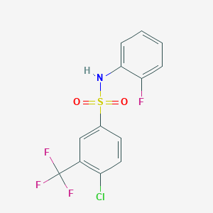 4-chloro-N-(2-fluorophenyl)-3-(trifluoromethyl)benzenesulfonamide