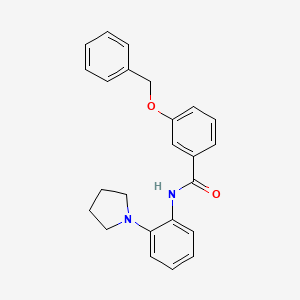 3-(benzyloxy)-N-[2-(pyrrolidin-1-yl)phenyl]benzamide