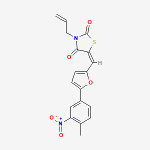 (5E)-5-{[5-(4-methyl-3-nitrophenyl)furan-2-yl]methylidene}-3-(prop-2-en-1-yl)-1,3-thiazolidine-2,4-dione