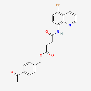 4-Acetylbenzyl 4-[(5-bromo-8-quinolyl)amino]-4-oxobutanoate