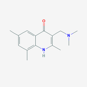 molecular formula C15H20N2O B362924 3-Dimethylaminomethyl-2,6,8-trimethyl-quinolin-4-ol CAS No. 442151-64-6
