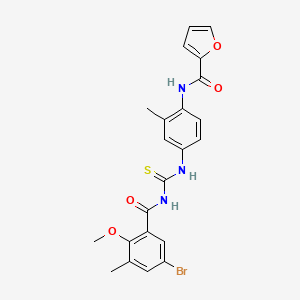 N-[4-({[(5-bromo-2-methoxy-3-methylbenzoyl)amino]carbonothioyl}amino)-2-methylphenyl]-2-furamide