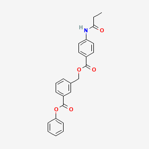 phenyl 3-({[4-(propionylamino)benzoyl]oxy}methyl)benzoate