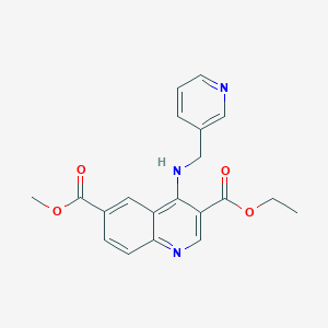 molecular formula C20H19N3O4 B362926 3-Ethyl 6-methyl 4-[(3-pyridinylmethyl)amino]-3,6-quinolinedicarboxylate CAS No. 459418-93-0