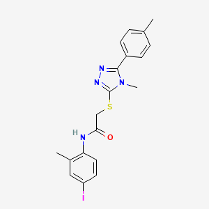 N-(4-iodo-2-methylphenyl)-2-{[4-methyl-5-(4-methylphenyl)-4H-1,2,4-triazol-3-yl]sulfanyl}acetamide