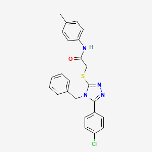 2-{[4-benzyl-5-(4-chlorophenyl)-4H-1,2,4-triazol-3-yl]thio}-N-(4-methylphenyl)acetamide