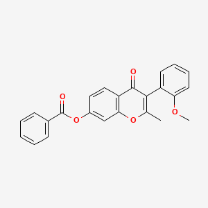 3-(2-methoxyphenyl)-2-methyl-4-oxo-4H-chromen-7-yl benzoate