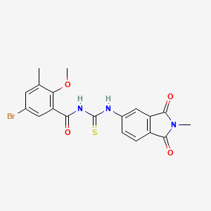 5-bromo-2-methoxy-3-methyl-N-{[(2-methyl-1,3-dioxo-2,3-dihydro-1H-isoindol-5-yl)amino]carbonothioyl}benzamide