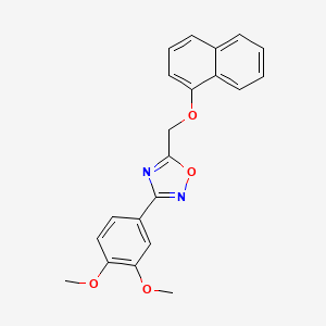 3-(3,4-dimethoxyphenyl)-5-[(1-naphthyloxy)methyl]-1,2,4-oxadiazole