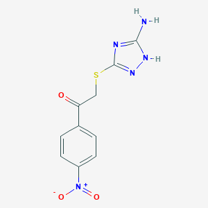 molecular formula C10H9N5O3S B362930 2-[(5-amino-1H-1,2,4-triazol-3-yl)sulfanyl]-1-(4-nitrophenyl)ethanone CAS No. 634162-95-1