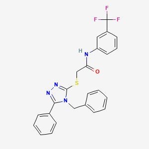 2-[(4-benzyl-5-phenyl-4H-1,2,4-triazol-3-yl)thio]-N-[3-(trifluoromethyl)phenyl]acetamide