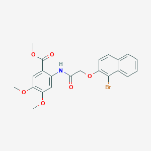 methyl 2-({[(1-bromo-2-naphthyl)oxy]acetyl}amino)-4,5-dimethoxybenzoate