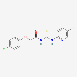 2-(4-chlorophenoxy)-N-[(5-iodopyridin-2-yl)carbamothioyl]acetamide