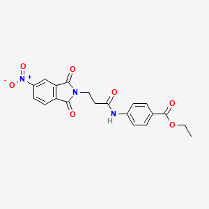 ethyl 4-{[3-(5-nitro-1,3-dioxo-1,3-dihydro-2H-isoindol-2-yl)propanoyl]amino}benzoate