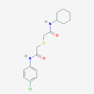 molecular formula C16H21ClN2O2S B362939 N-(4-chlorophenyl)-2-{[(cyclohexylcarbamoyl)methyl]sulfanyl}acetamide CAS No. 686314-10-3