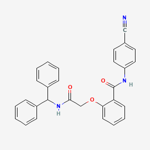 N-(4-cyanophenyl)-2-{2-[(diphenylmethyl)amino]-2-oxoethoxy}benzamide