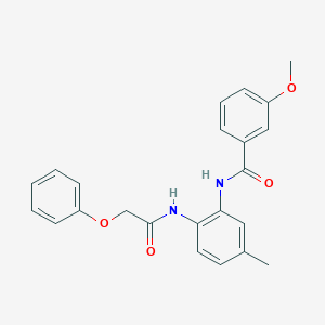 3-methoxy-N-{5-methyl-2-[(phenoxyacetyl)amino]phenyl}benzamide