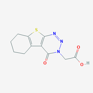 molecular formula C11H11N3O3S B362941 (4-oxo-5,6,7,8-tetrahydro[1]benzothieno[2,3-d][1,2,3]triazin-3(4H)-yl)acetic acid CAS No. 685845-75-4