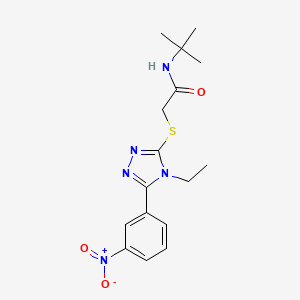 N-(tert-butyl)-2-{[4-ethyl-5-(3-nitrophenyl)-4H-1,2,4-triazol-3-yl]thio}acetamide