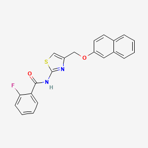 2-fluoro-N-{4-[(naphthalen-2-yloxy)methyl]-1,3-thiazol-2-yl}benzamide