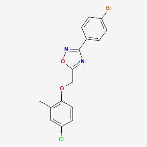 3-(4-bromophenyl)-5-[(4-chloro-2-methylphenoxy)methyl]-1,2,4-oxadiazole