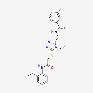 N-{[4-ethyl-5-({2-[(2-ethylphenyl)amino]-2-oxoethyl}sulfanyl)-4H-1,2,4-triazol-3-yl]methyl}-3-methylbenzamide