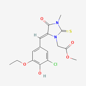 methyl [5-(3-chloro-5-ethoxy-4-hydroxybenzylidene)-3-methyl-4-oxo-2-thioxo-1-imidazolidinyl]acetate