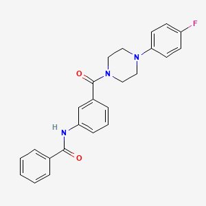 N-{3-[4-(4-FLUOROPHENYL)PIPERAZINE-1-CARBONYL]PHENYL}BENZAMIDE