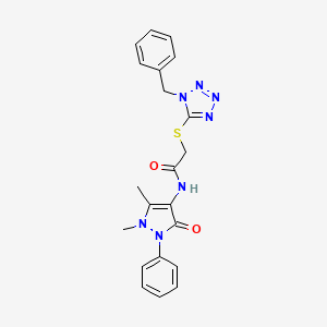 2-[(1-benzyl-1H-tetrazol-5-yl)thio]-N-(1,5-dimethyl-3-oxo-2-phenyl-2,3-dihydro-1H-pyrazol-4-yl)acetamide