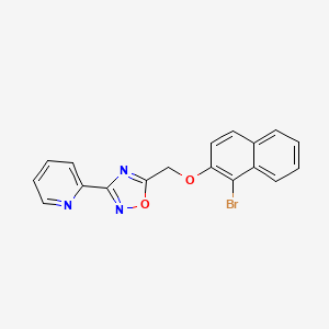 5-[(1-Bromonaphthalen-2-yl)oxymethyl]-3-pyridin-2-yl-1,2,4-oxadiazole