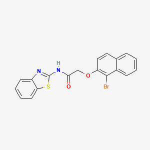 N-1,3-benzothiazol-2-yl-2-[(1-bromo-2-naphthyl)oxy]acetamide