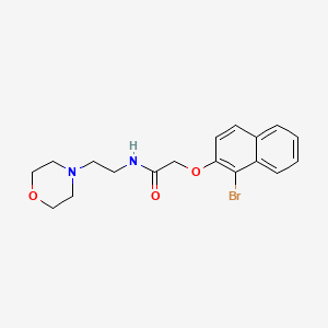 2-[(1-bromo-2-naphthyl)oxy]-N-[2-(4-morpholinyl)ethyl]acetamide