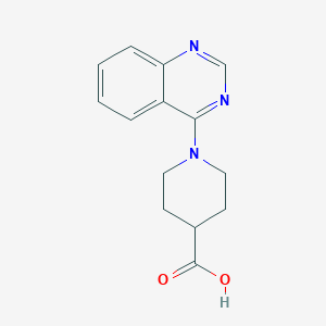 molecular formula C14H15N3O2 B362954 1-喹唑啉-4-基-哌啶-4-甲酸 CAS No. 685862-10-6