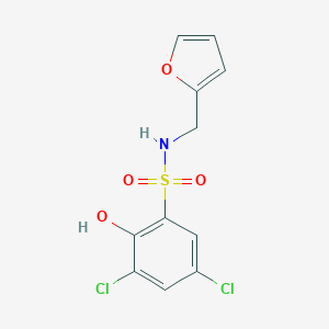 molecular formula C11H9Cl2NO4S B362957 3,5-dichloro-N-(furan-2-ylmethyl)-2-hydroxybenzenesulfonamide CAS No. 41570-84-7