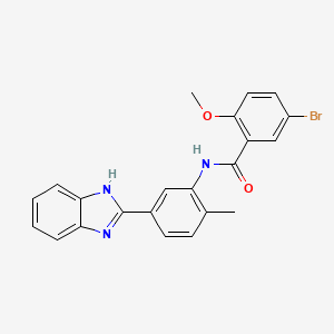 N-[5-(1H-benzimidazol-2-yl)-2-methylphenyl]-5-bromo-2-methoxybenzamide