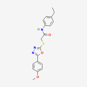 N-(4-ethylphenyl)-2-{[5-(4-methoxyphenyl)-1,3,4-oxadiazol-2-yl]sulfanyl}acetamide