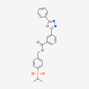 4-(isopropylsulfonyl)benzyl 3-(5-phenyl-1,3,4-oxadiazol-2-yl)benzoate