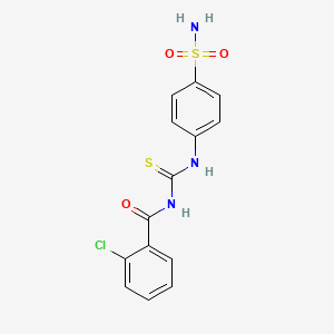 2-chloro-N-[(4-sulfamoylphenyl)carbamothioyl]benzamide