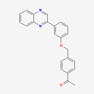 1-(4-{[3-(2-Quinoxalinyl)phenoxy]methyl}phenyl)-1-ethanone