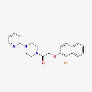 1-{[(1-bromo-2-naphthyl)oxy]acetyl}-4-(2-pyridinyl)piperazine