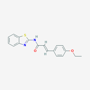 molecular formula C18H16N2O2S B362965 (E)-N-(1,3-benzothiazol-2-yl)-3-(4-ethoxyphenyl)prop-2-enamide CAS No. 1415662-61-1