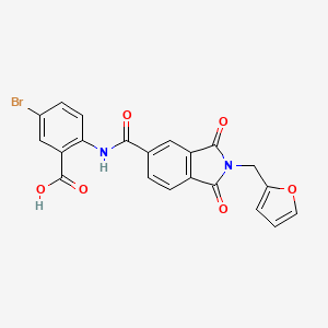 5-bromo-2-({[2-(2-furylmethyl)-1,3-dioxo-2,3-dihydro-1H-isoindol-5-yl]carbonyl}amino)benzoic acid