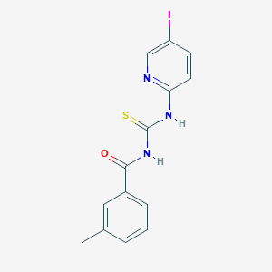 N-[(5-iodopyridin-2-yl)carbamothioyl]-3-methylbenzamide