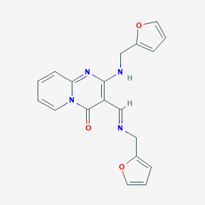 molecular formula C19H16N4O3 B362971 2-(Furan-2-ylmethylamino)-3-(furan-2-ylmethyliminomethyl)pyrido[1,2-a]pyrimidin-4-one CAS No. 300700-96-3