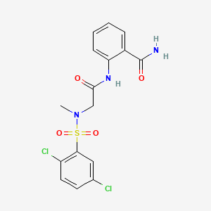 2-[[2-[(2,5-Dichlorophenyl)sulfonyl-methylamino]acetyl]amino]benzamide