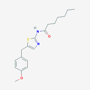N-[5-(4-methoxybenzyl)-1,3-thiazol-2-yl]heptanamide