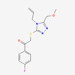 2-{[4-allyl-5-(methoxymethyl)-4H-1,2,4-triazol-3-yl]thio}-1-(4-fluorophenyl)ethanone